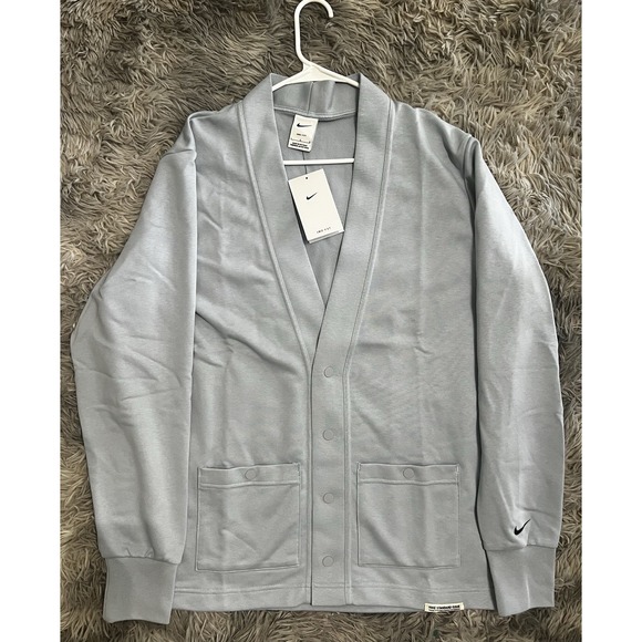 NIKE Golf Cardigan Large Mens Light Blue V-neck Button Sweater Standard Issue